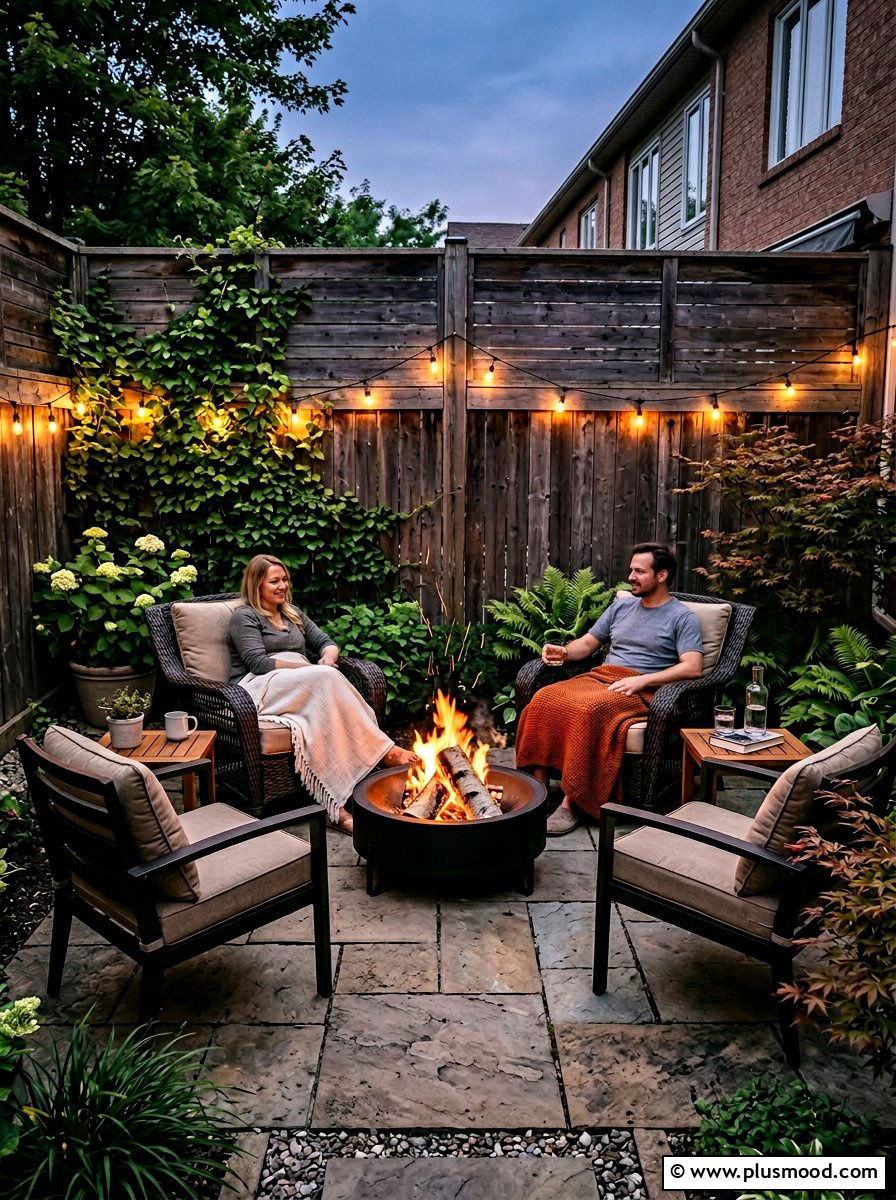 Small Portable Fire Pit - 25 small backyard ideas for apartments with fence