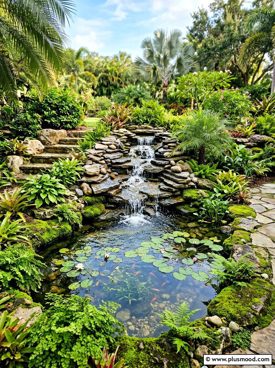 Small Rock Waterfall - 25 small backyard ideas with rock garden