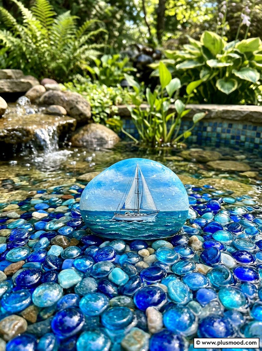 Small Sailboat Painting - 25 painted rock ideas with beach theme