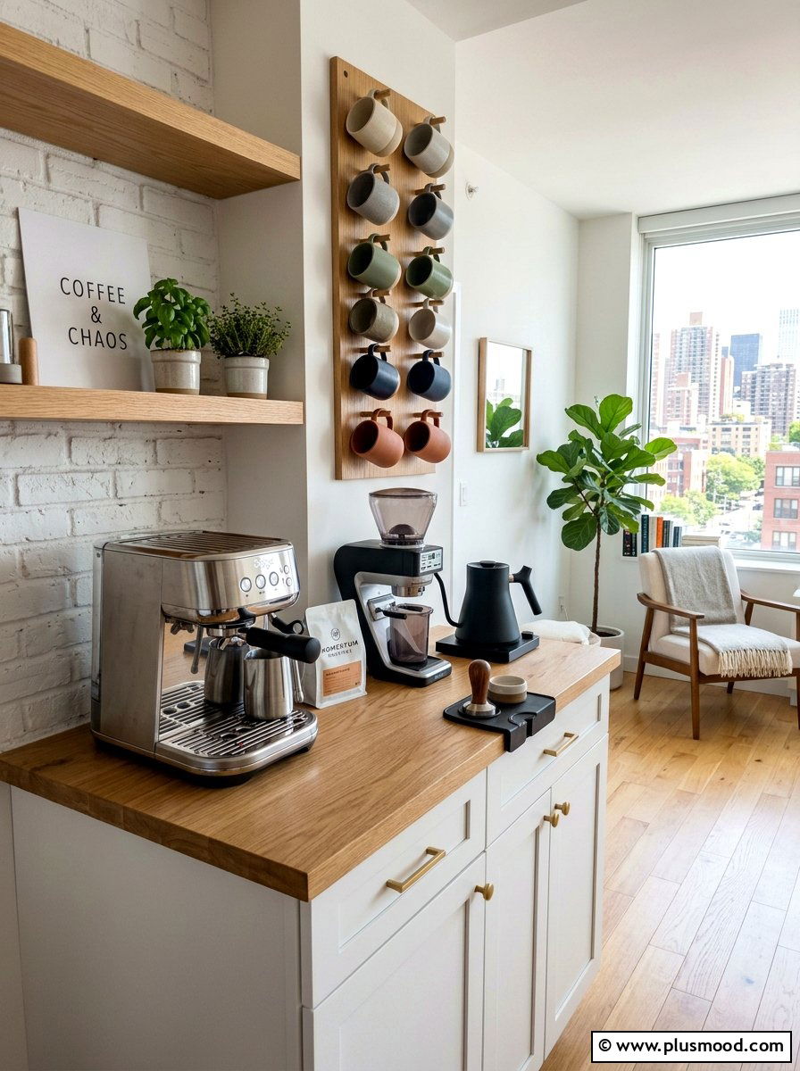 Small Space Coffee Counter - 25 summer coffee bar decor ideas