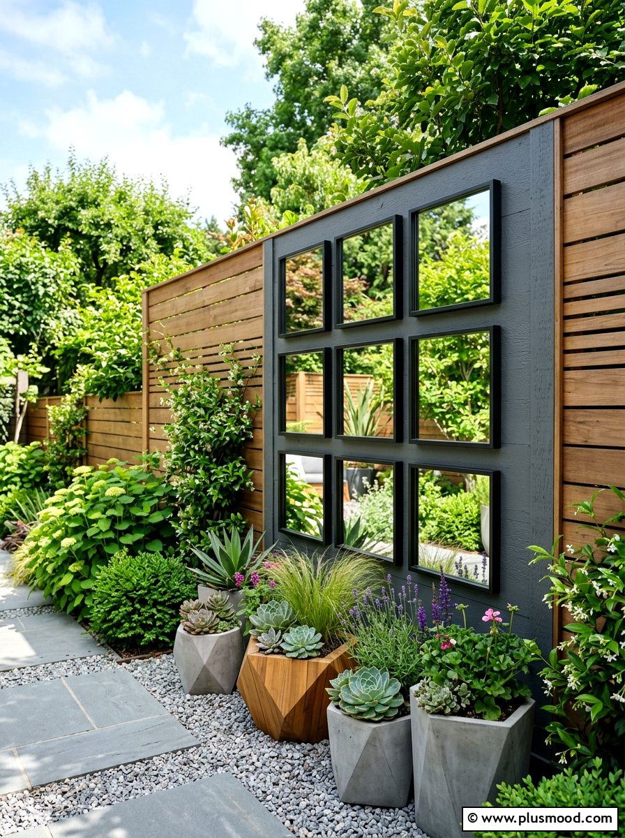 25 Small Backyard Ideas With Mirror to Expand Space