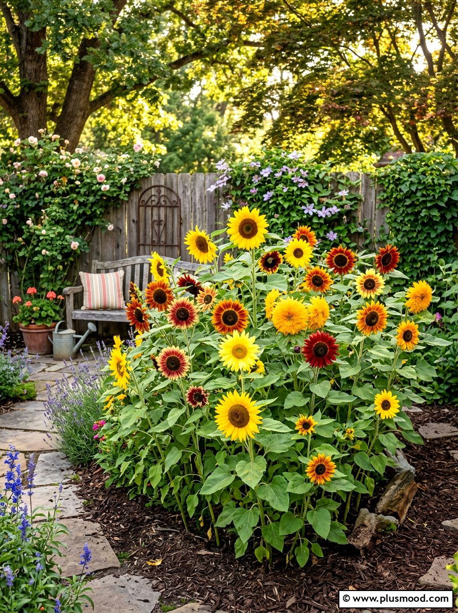 Small Sunflower Patch - 25 summer sunflower garden ideas