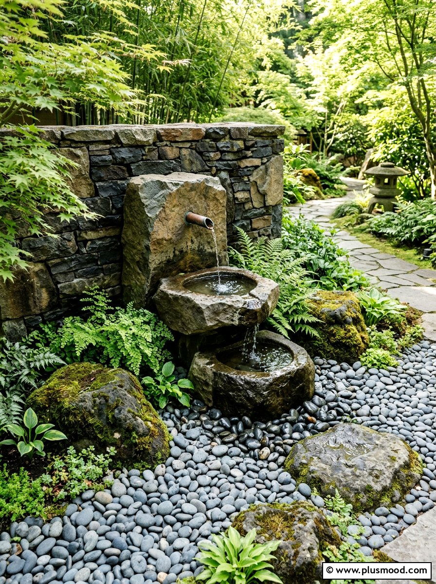 Small Water Feature - 25 small backyard ideas for townhomes