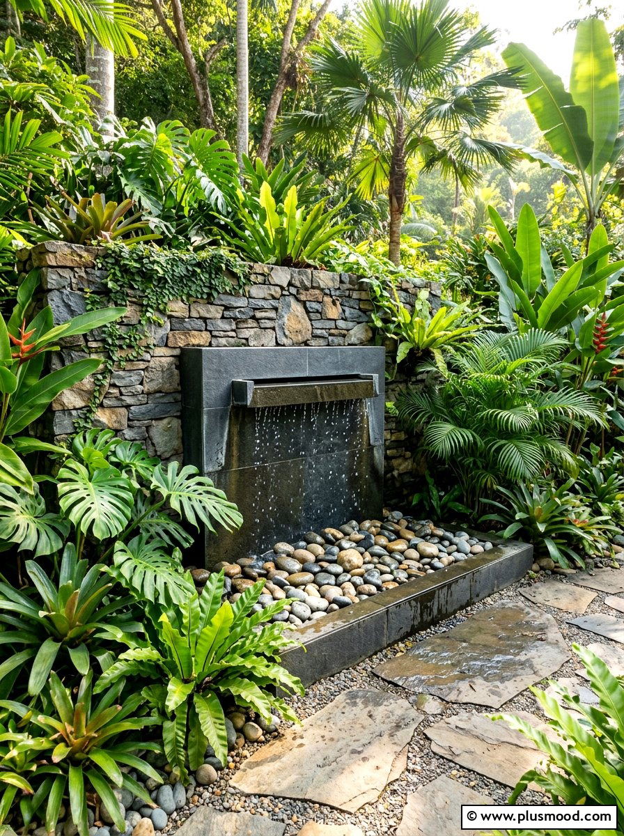Small Water Feature - 25 summer small courtyard ideas