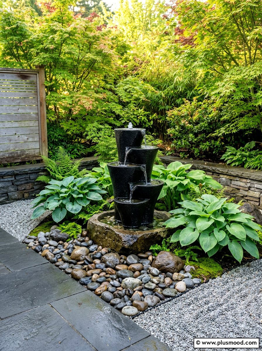 Small Water Feature - 25 summer small patio ideas