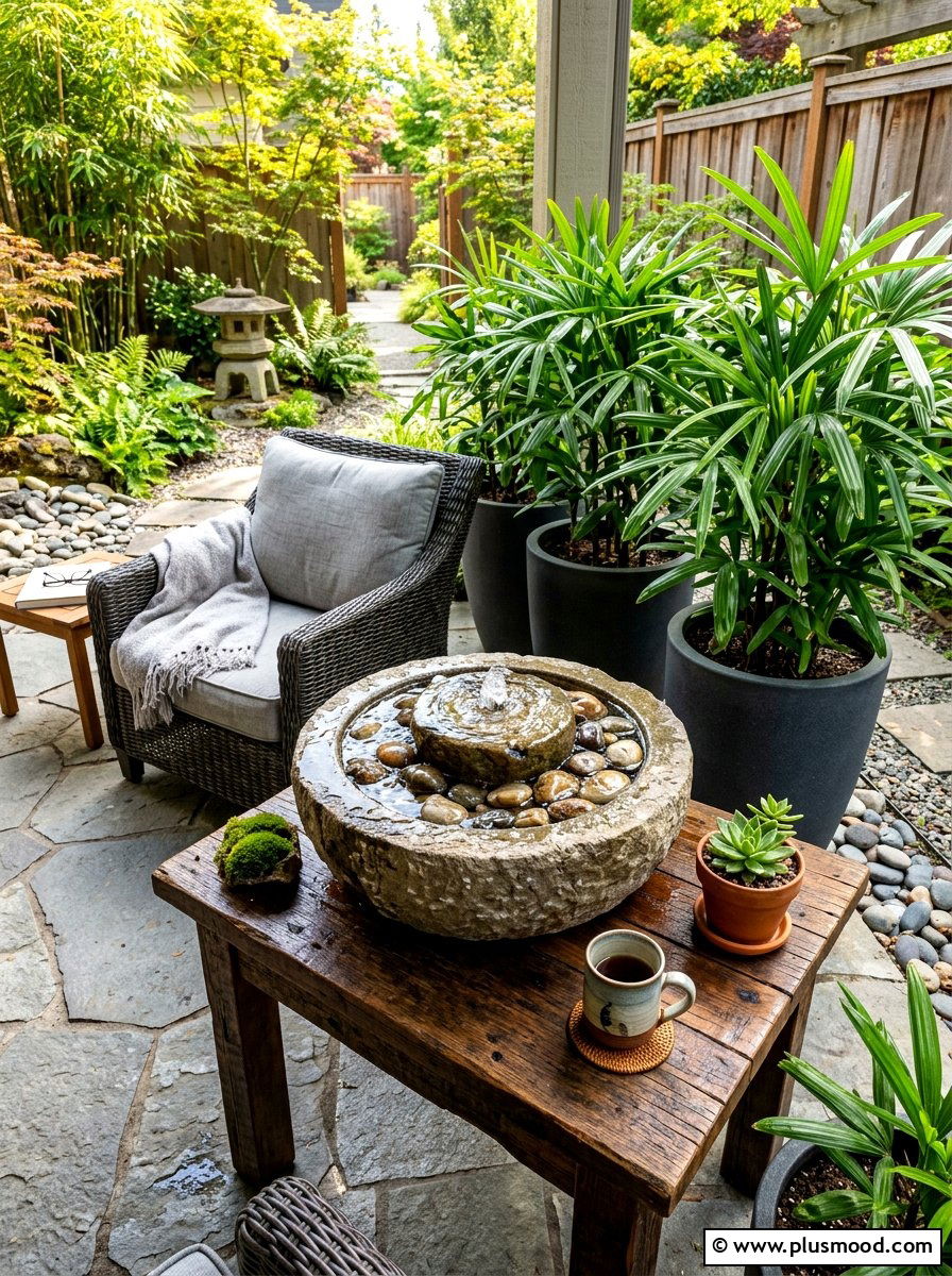 Small Water Feature For Patio - 25 summer compact outdoor living ideas