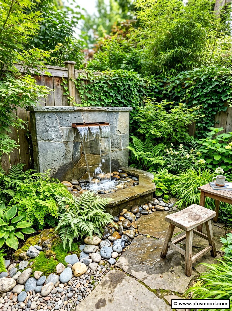 Small Water Fountain - 25 summer backyard ideas for small yards