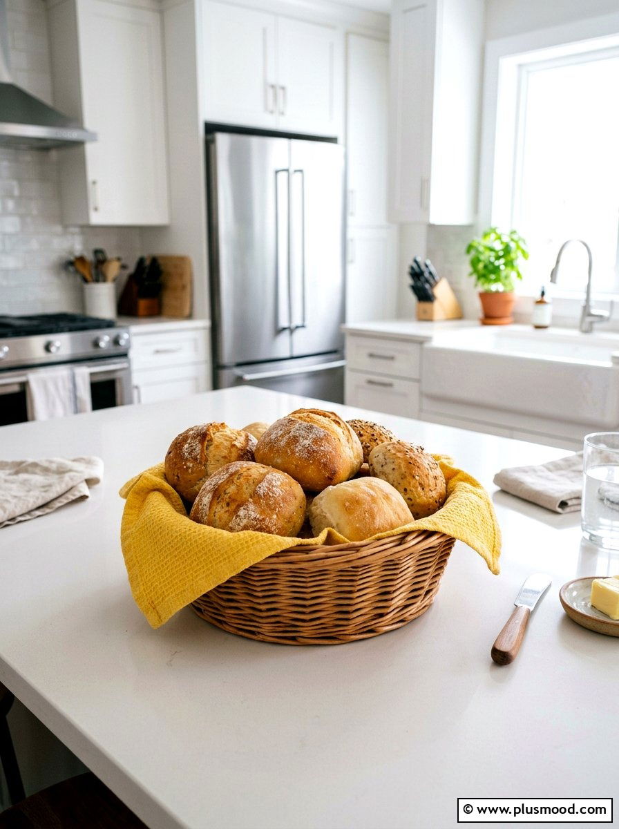 Small Wicker Bread Basket - 25 summer kitchen accessories ideas