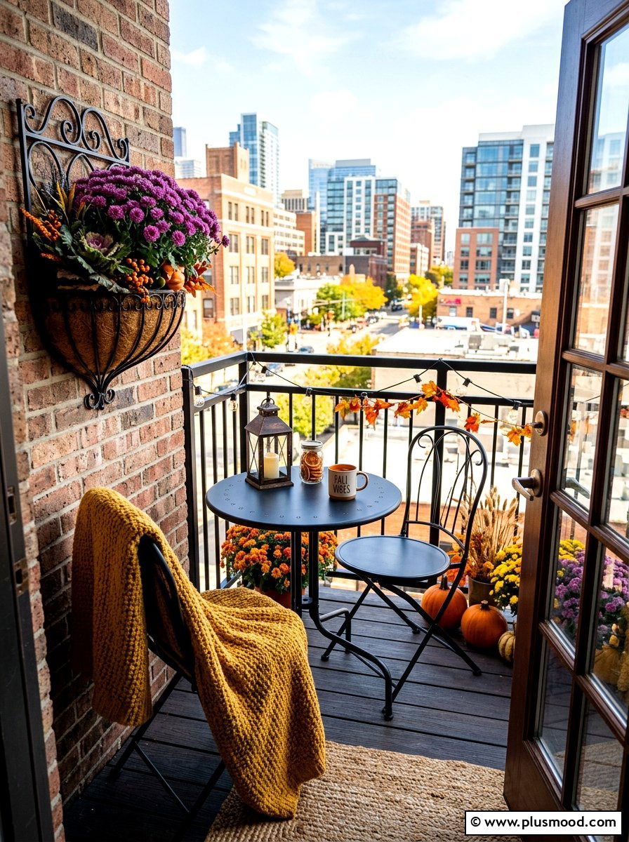 Small apartment fall balcony - 25 summer to fall transition decor ideas