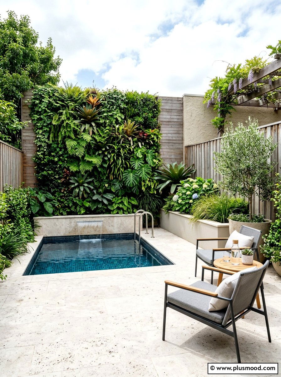 Small backyard pool seating - 25 pool landscaping ideas with outdoor seating