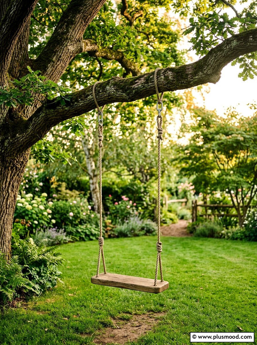 Small backyard tree swing - 25 small backyard ideas with swing set