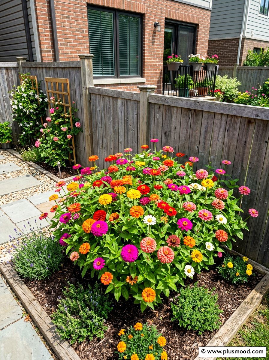 Small backyard zinnia patch - 25 summer zinnia garden ideas