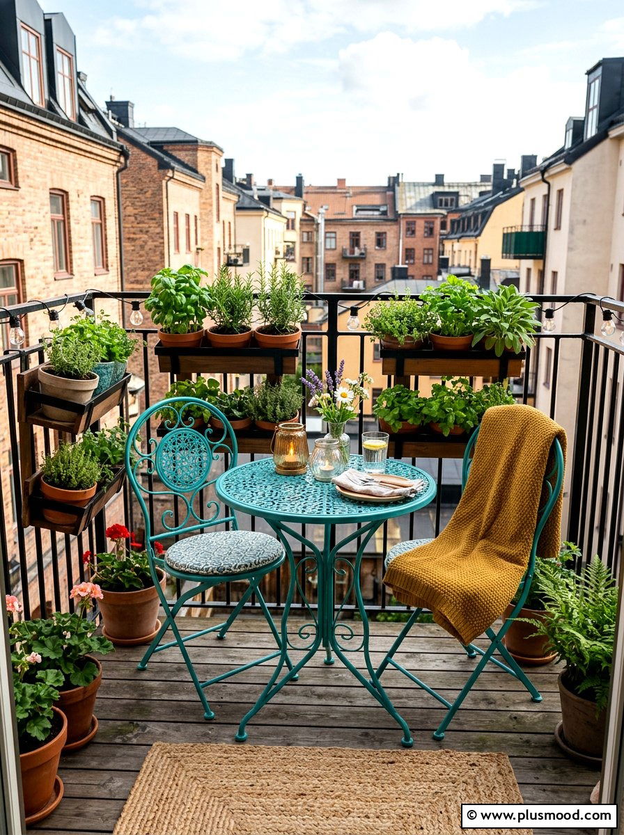 Small balcony dining set - 25 summer patio dining ideas