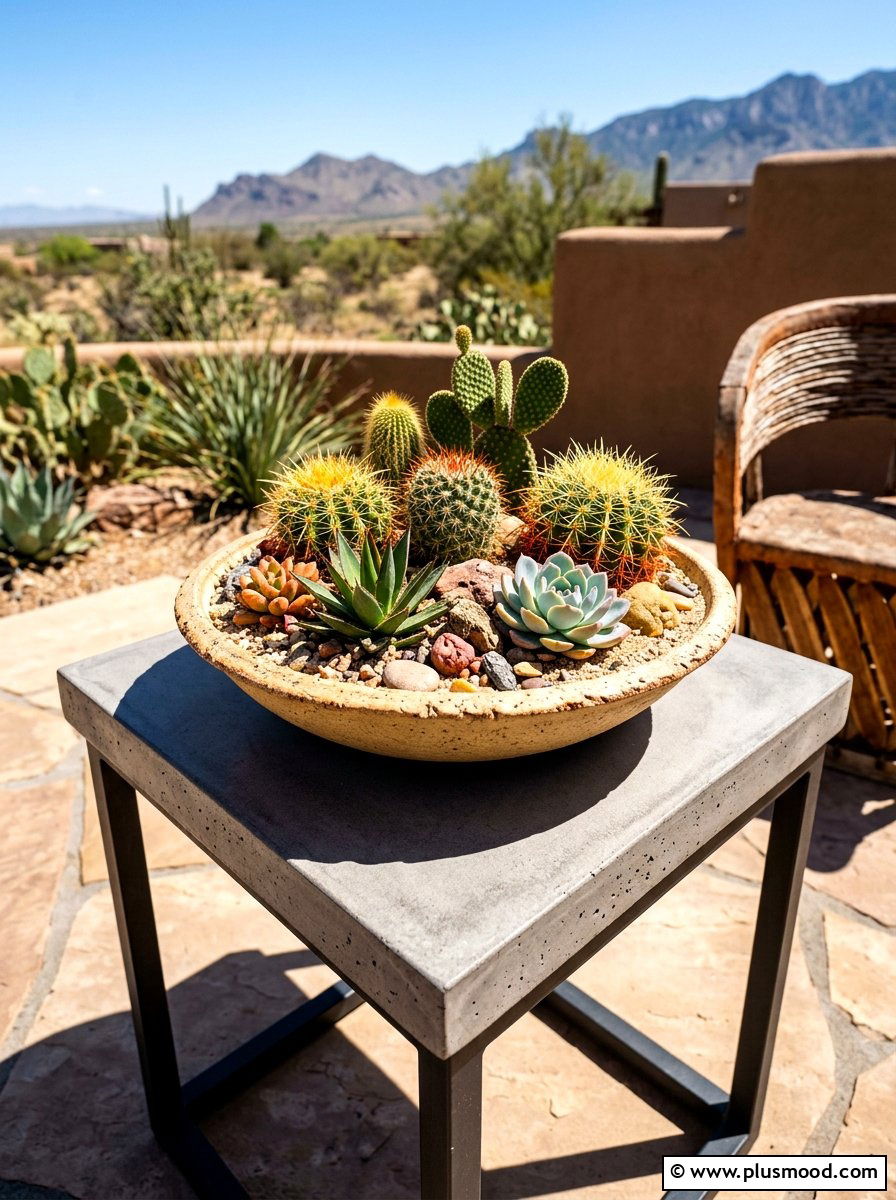 Small cactus garden - 25 summer garden pot arrangement ideas