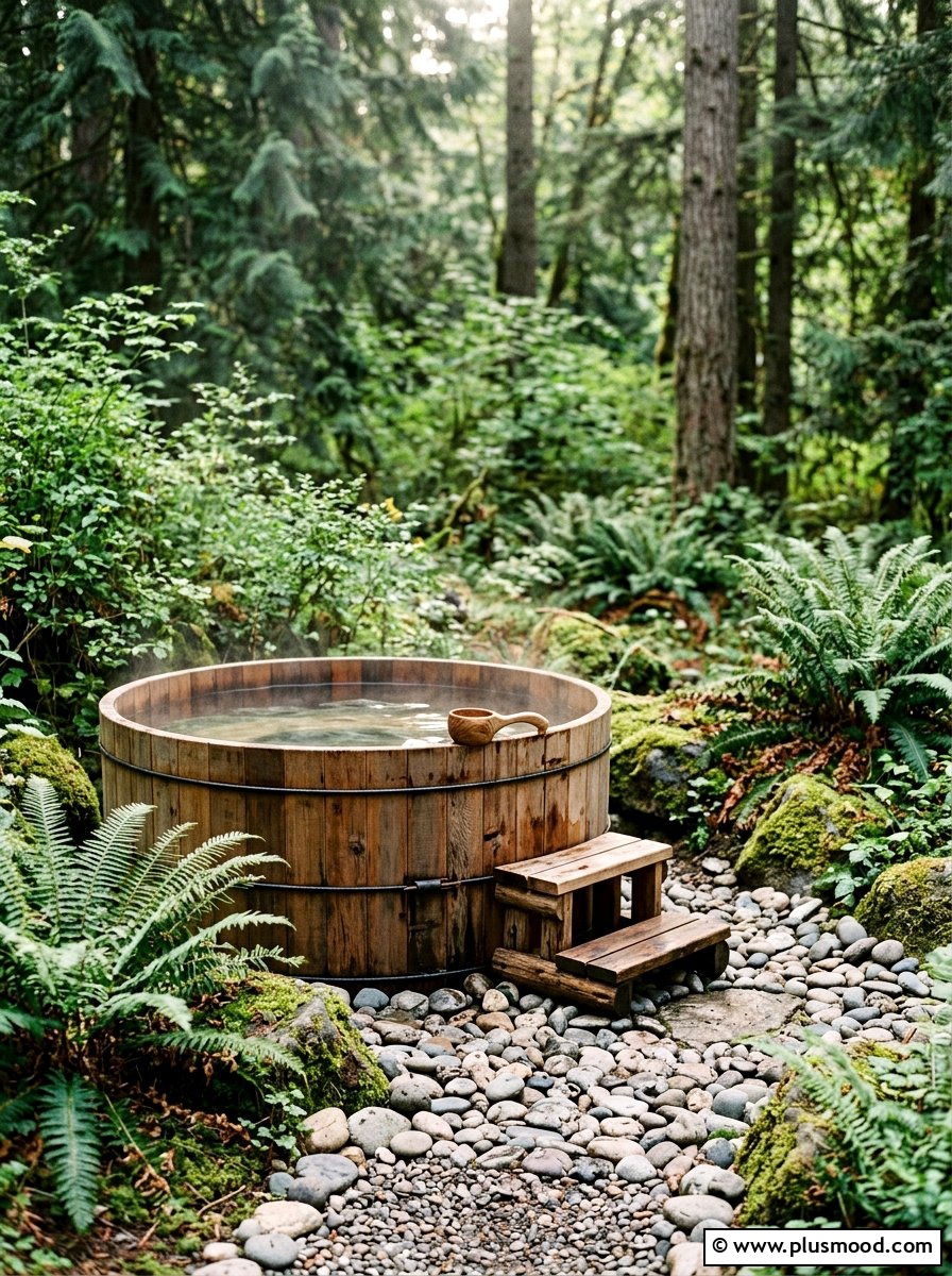 Small cedar hot tub - 25 small backyard ideas with hot tub