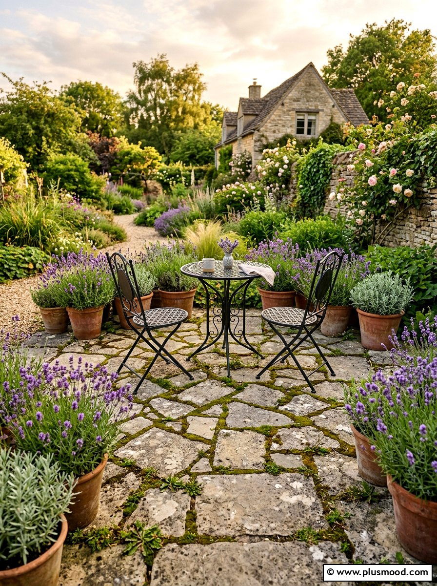 Small flagstone patio - 25 small backyard ideas for narrow lots