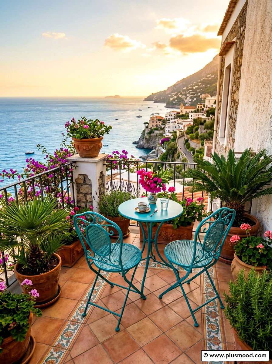 Small patio bistro set - 25 summer garden ideas for small spaces
