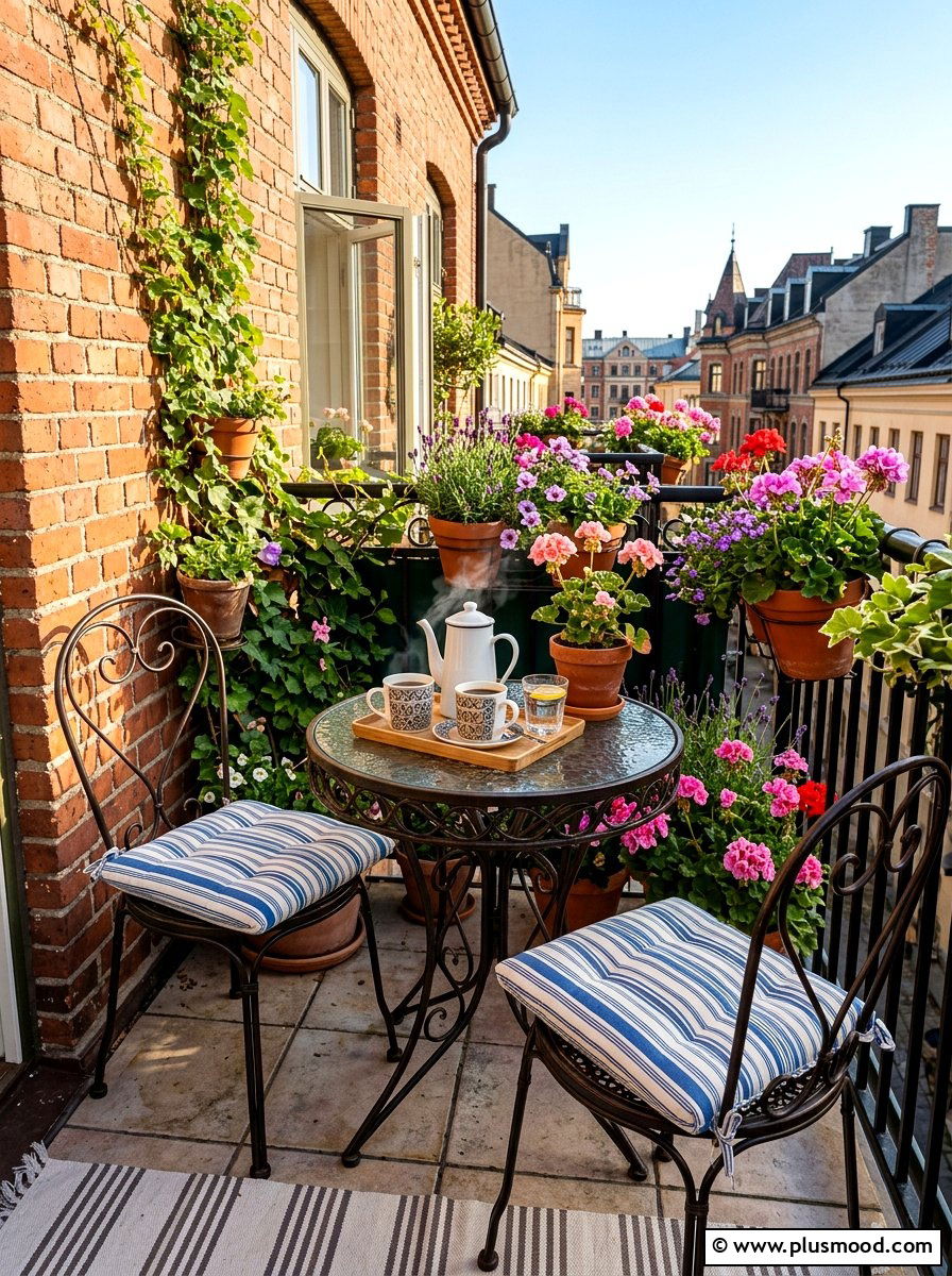Small patio bistro set - 25 cozy summer patio ideas