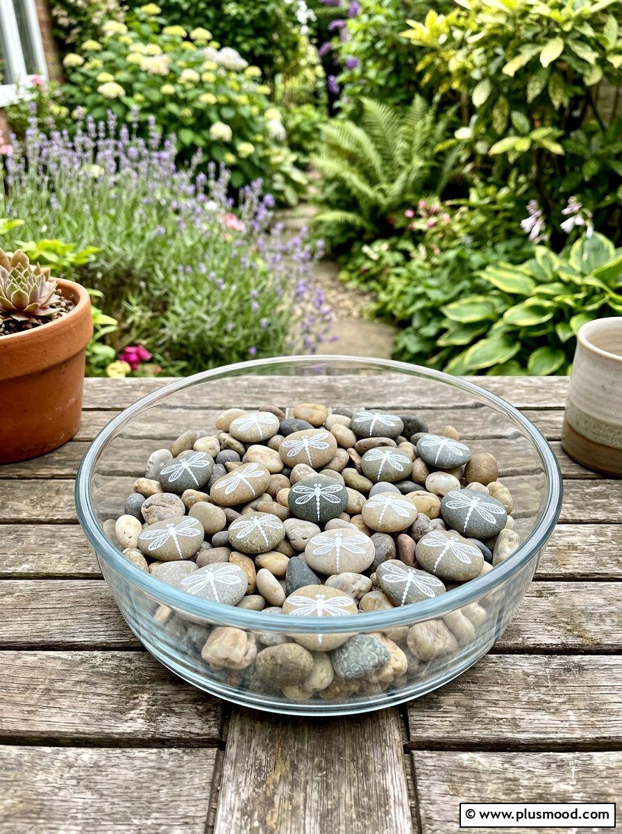 Small pebble dragonfly designs - 25 painted rock ideas with dragonflies