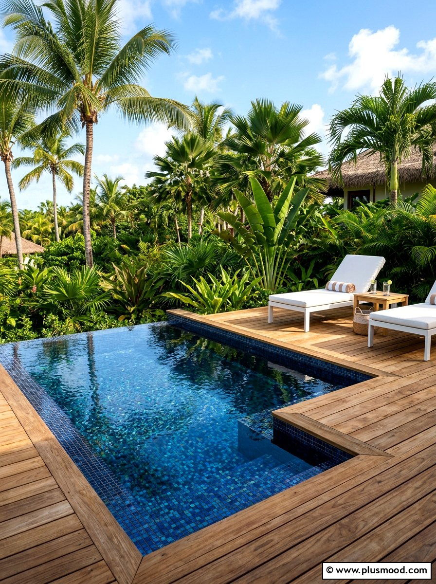 Small plunge pool - 25 small backyard ideas for tropical theme