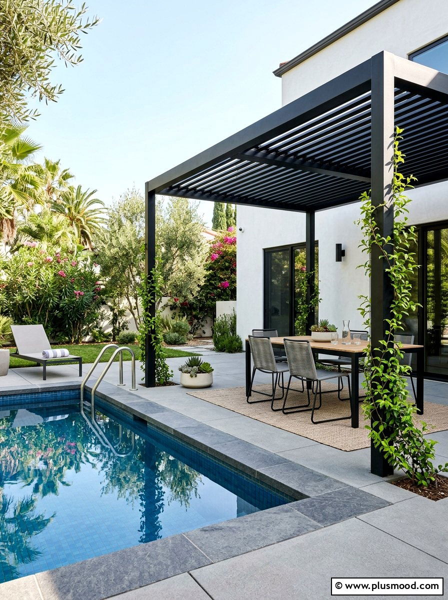 Small pool pergola