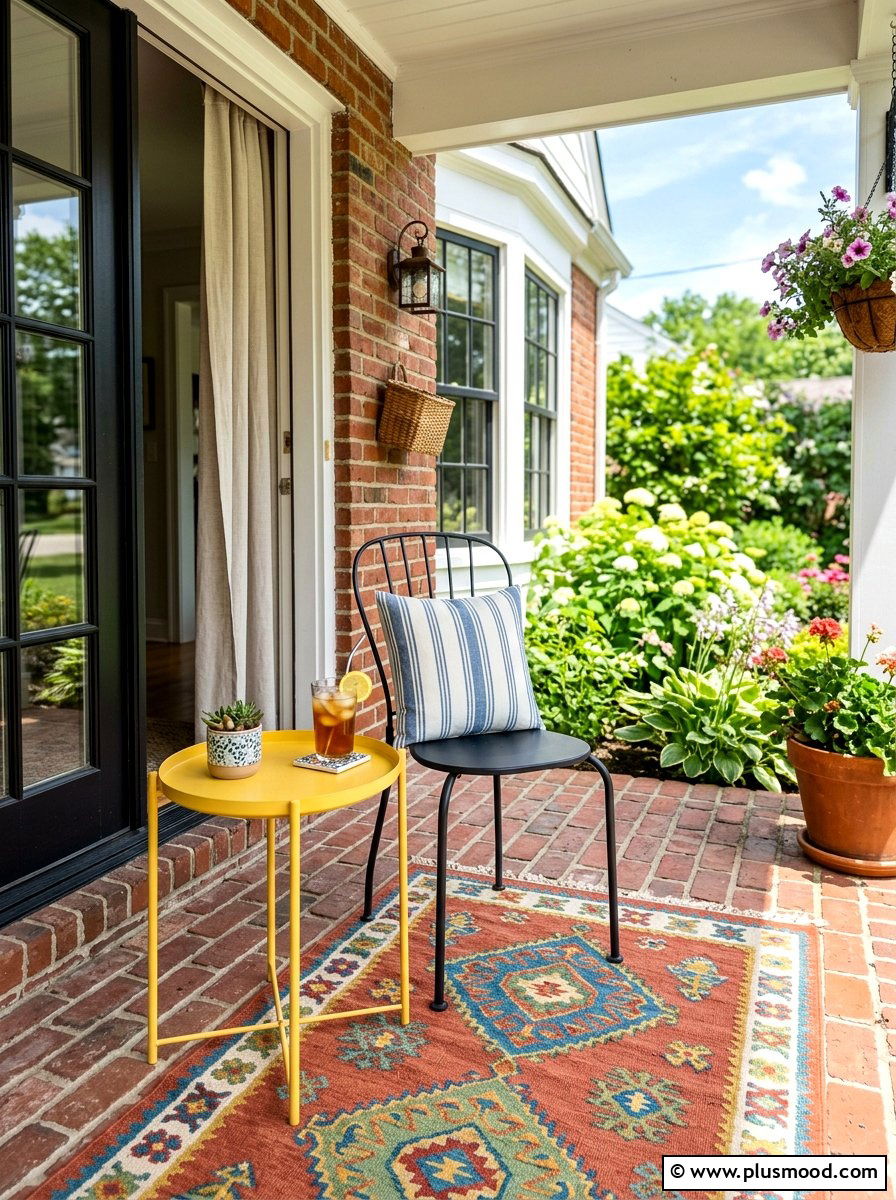 Small porch seating area for brick house - 25 summer front porch decor ideas for brick house