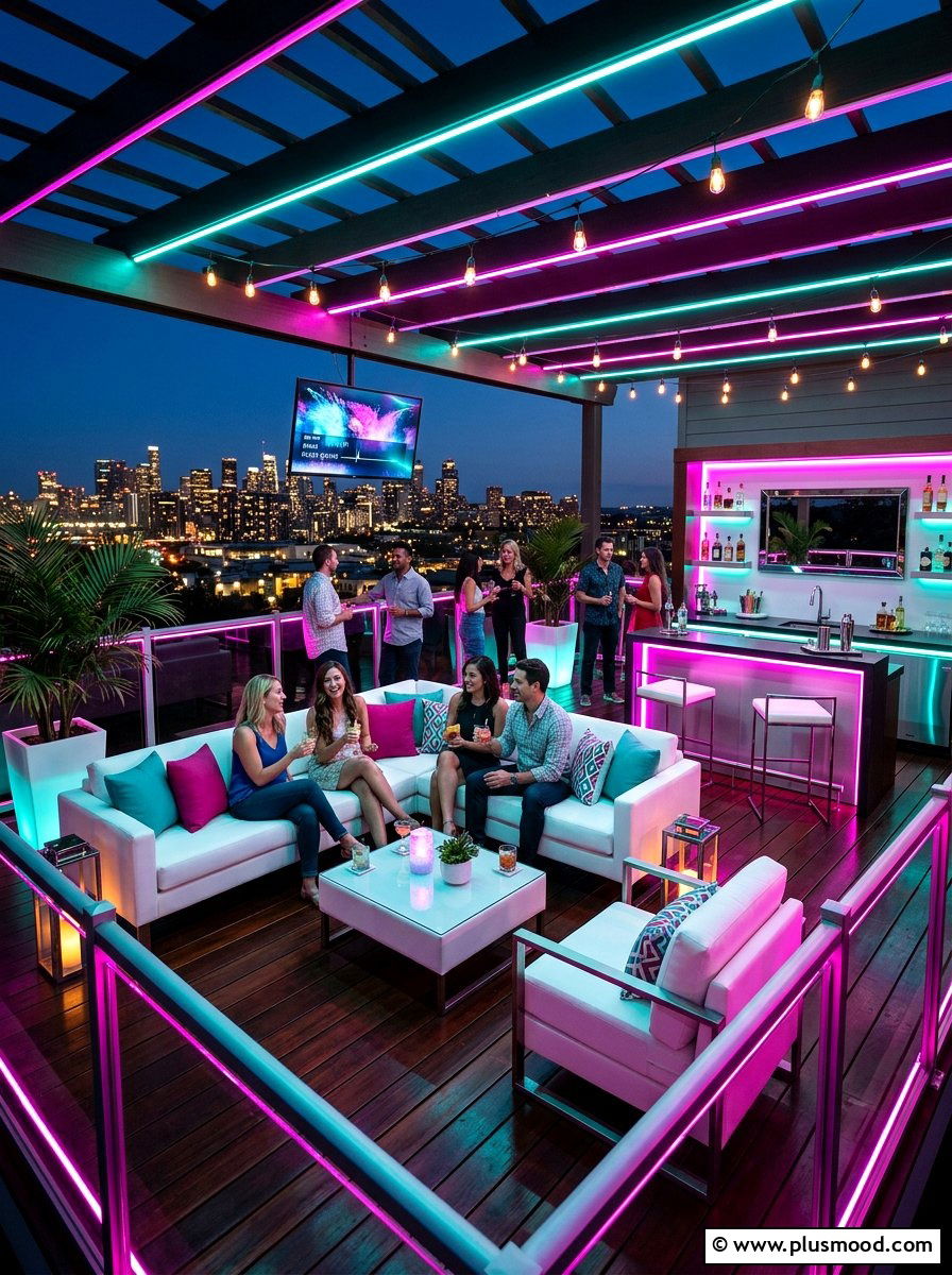 Smart Color LED Lighting - 25 summer porch lighting ideas
