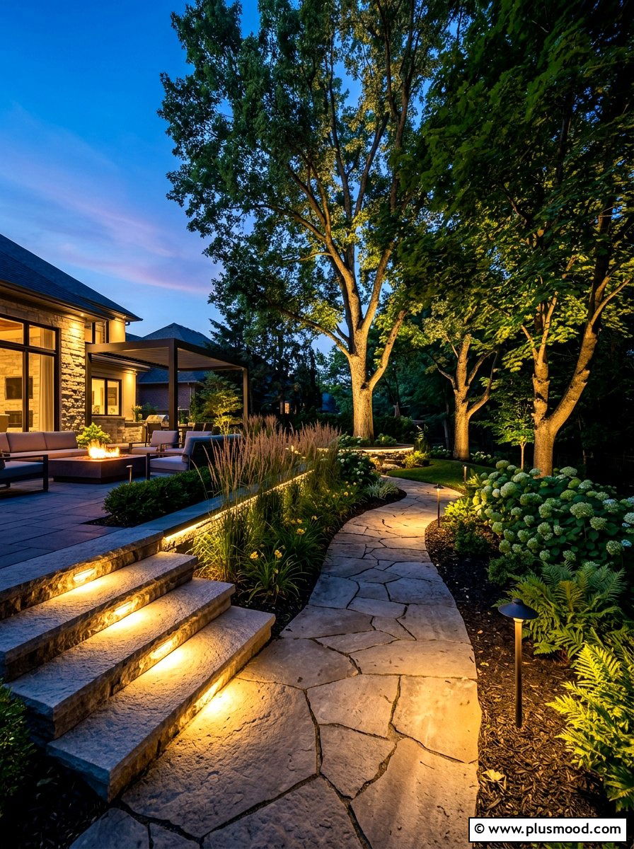 Smart Landscape Lighting - 25 summer backyard modern ideas