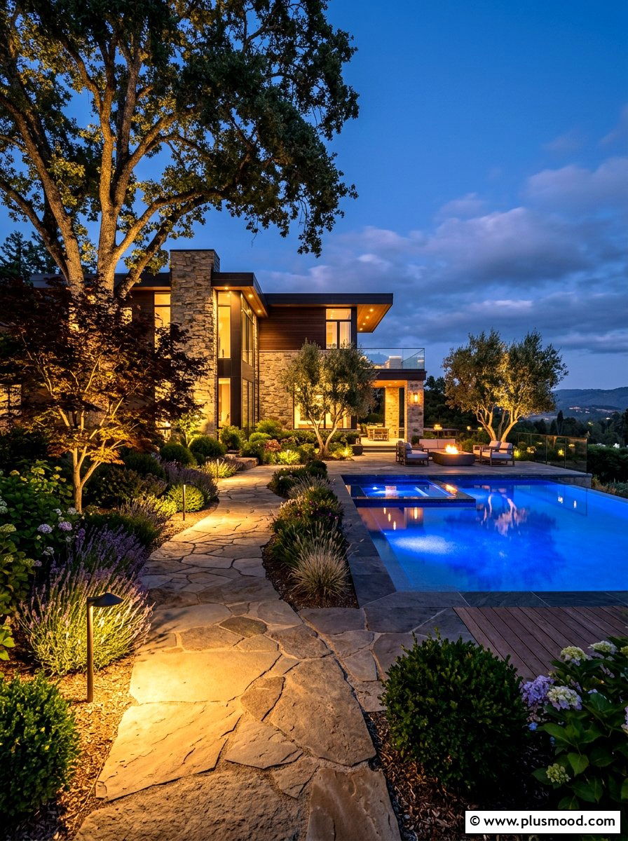 Smart Lighting - 25 summer resort style backyard ideas
