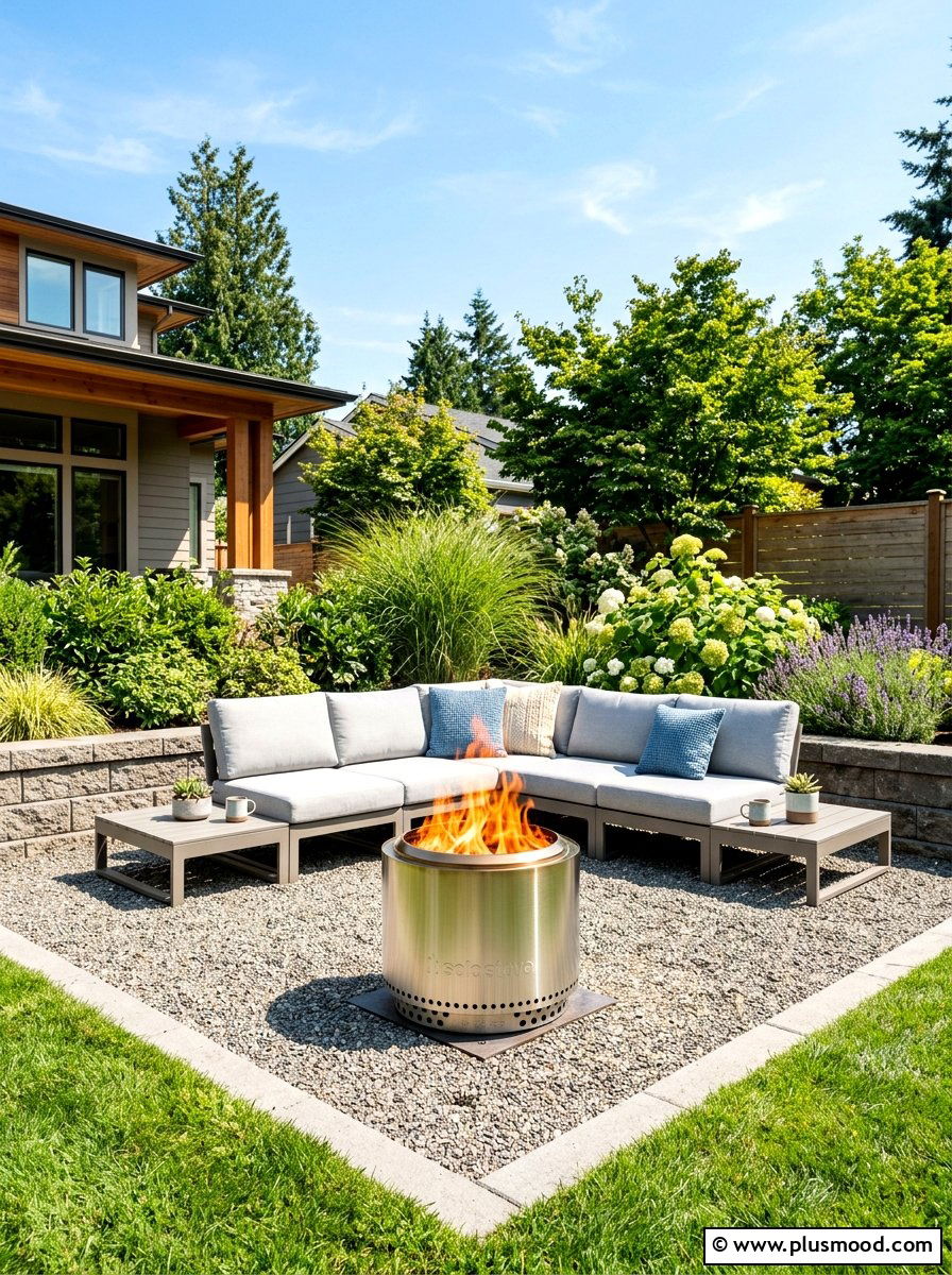 Smokeless Fire Pit - 25 summer patio fire pit ideas