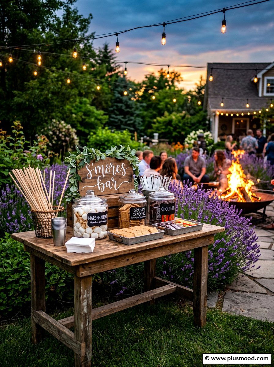 Smores Bar Station - 25 summer fire pit entertaining ideas