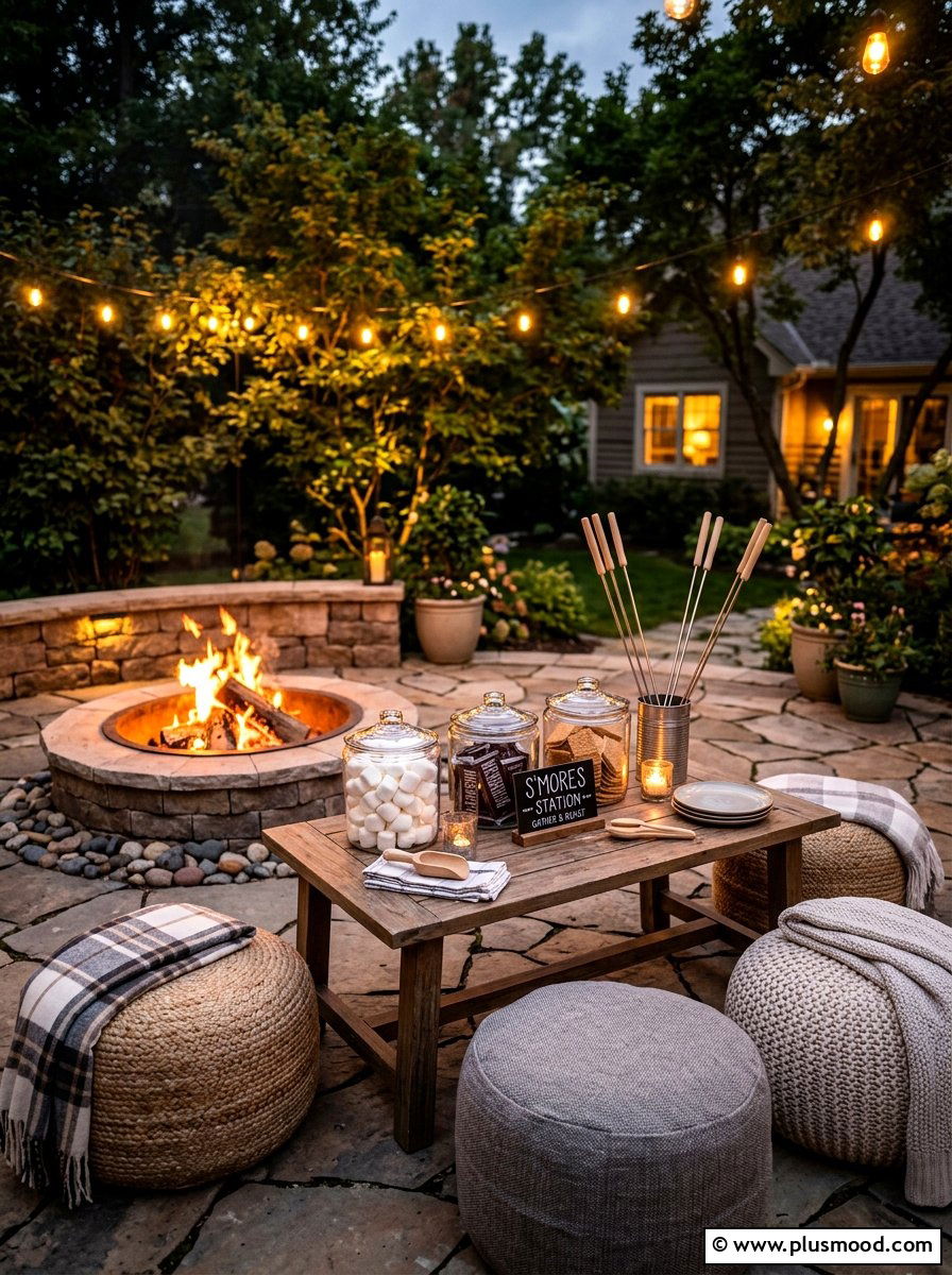 Smores Station Patio - 25 summer backyard hosting ideas