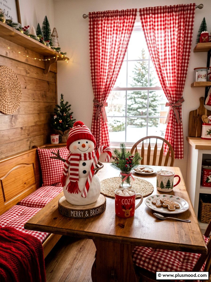 Snowman holding candy cane art - 25 painted rock ideas with snowman art