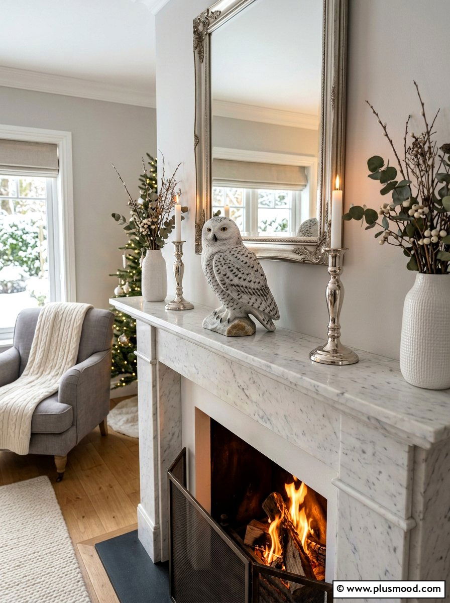 Snowy owl stone art - 25 painted rock ideas with owls