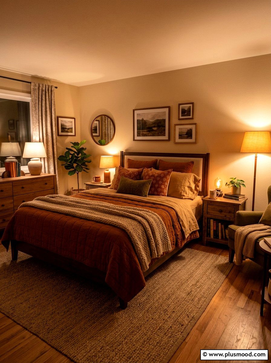 Soft Amber Lighting - 25 late summer bedroom ideas