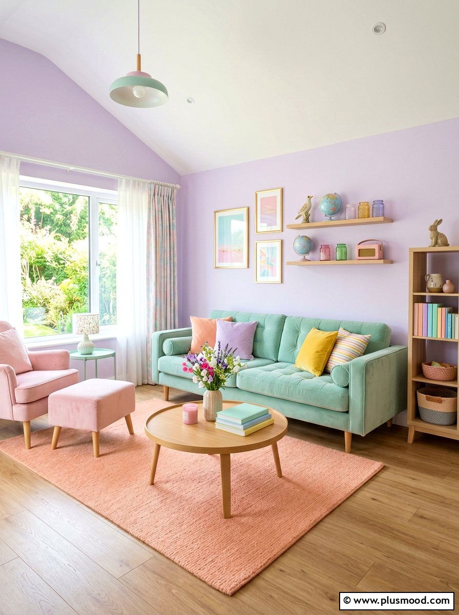 Soft Pastel Living Room - 25 bright summer living room ideas