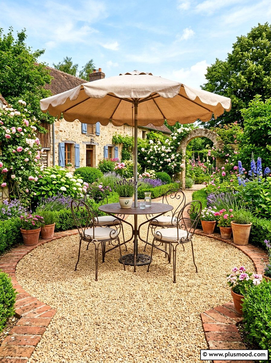 Soft Pea Gravel - 25 summer uncovered patio ideas