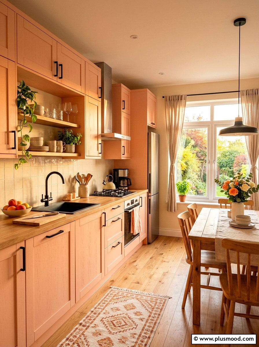 Soft Peach Kitchen - 25 summer kitchen color ideas