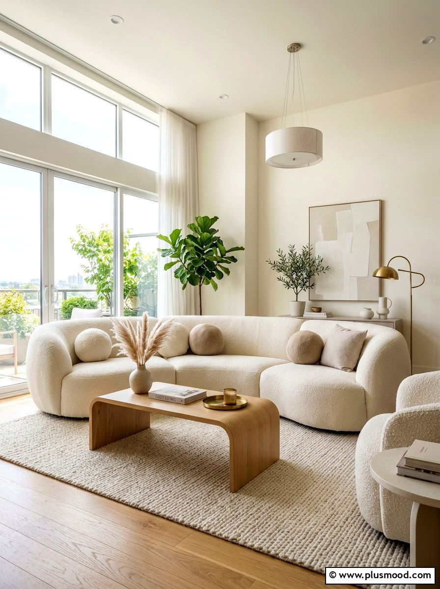 Soft Round Modern Sofa - 25 summer sofa styling ideas