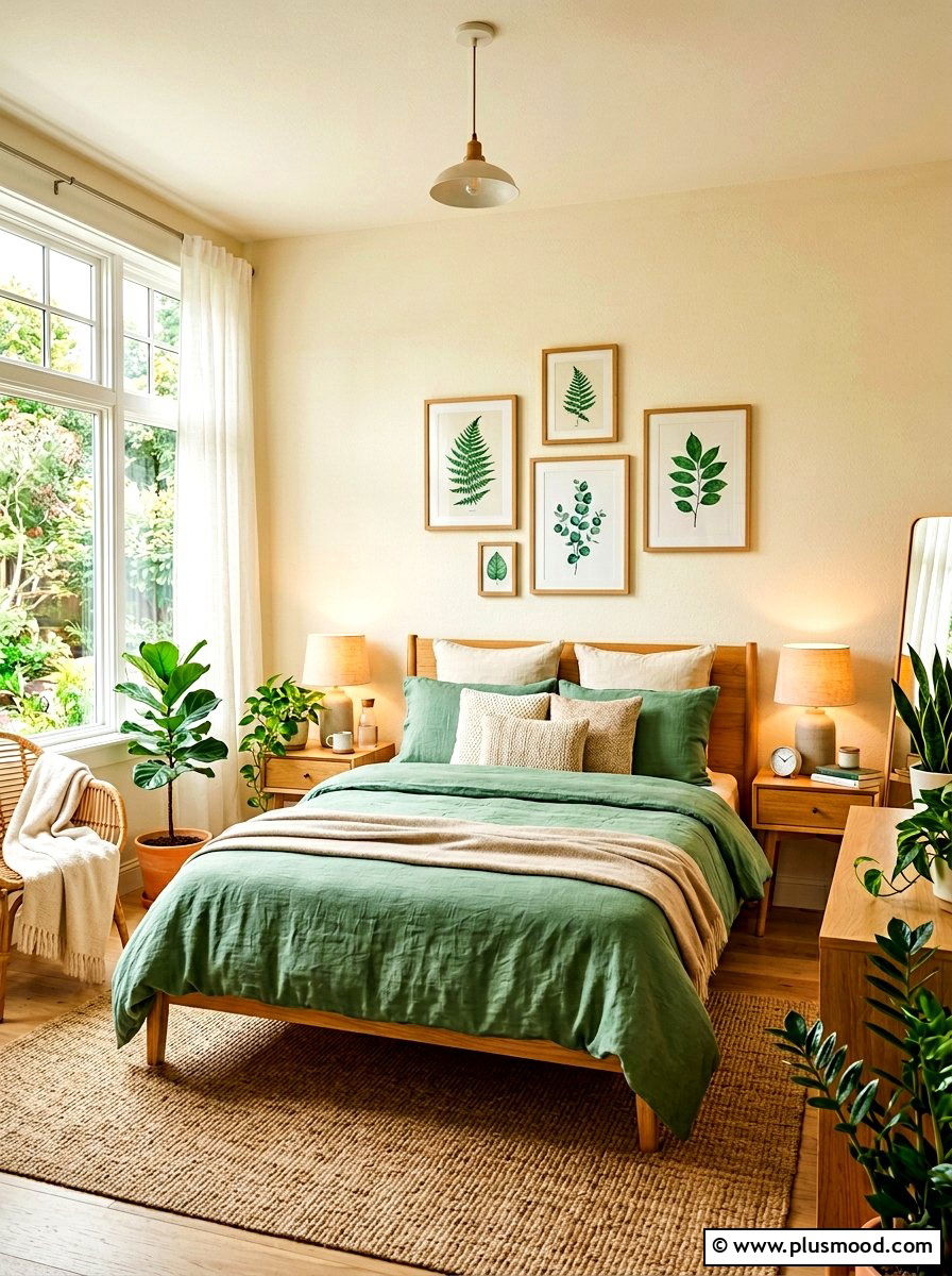 Soft Sage Bedroom - 25 neutral summer bedroom ideas
