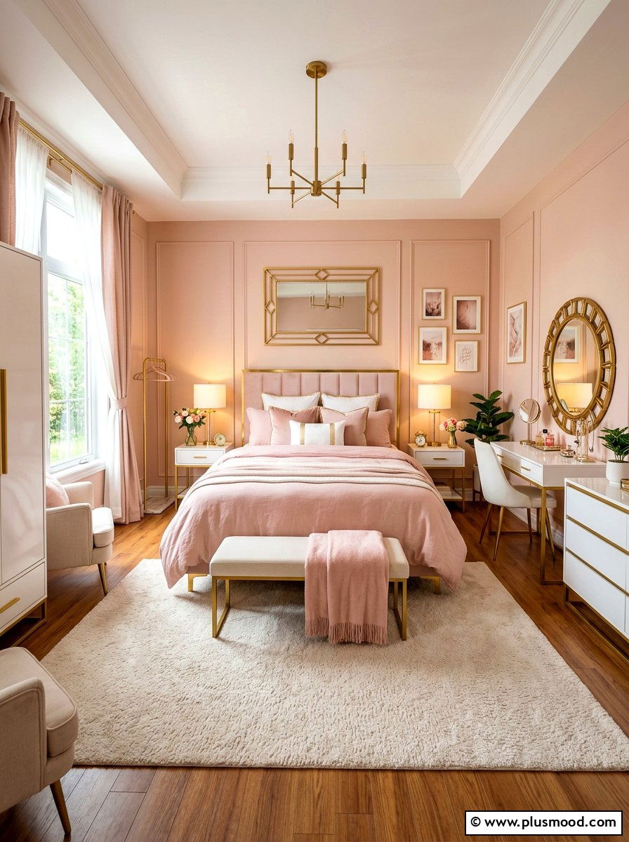 Soft pink bedroom - 25 summer teen bedroom ideas