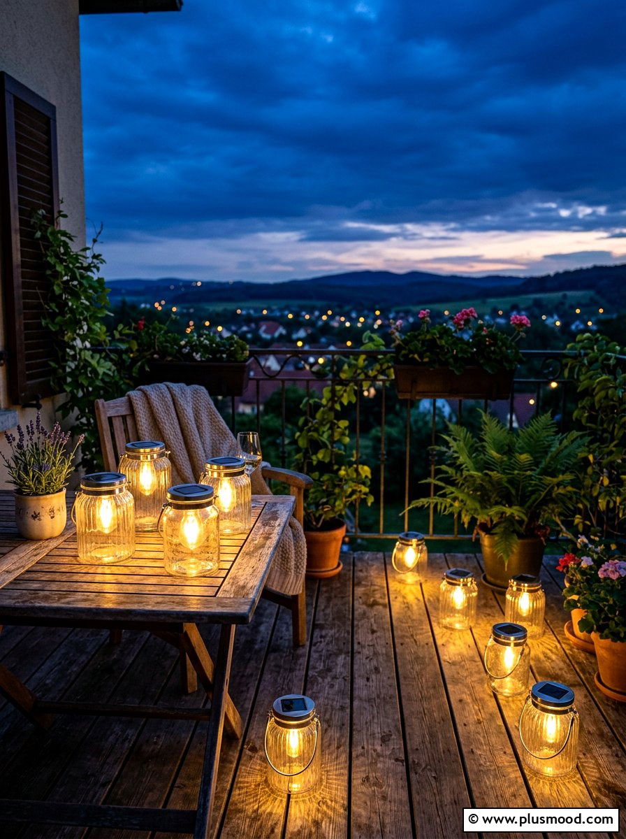 Solar Balcony Lights - 25 summer condo balcony ideas