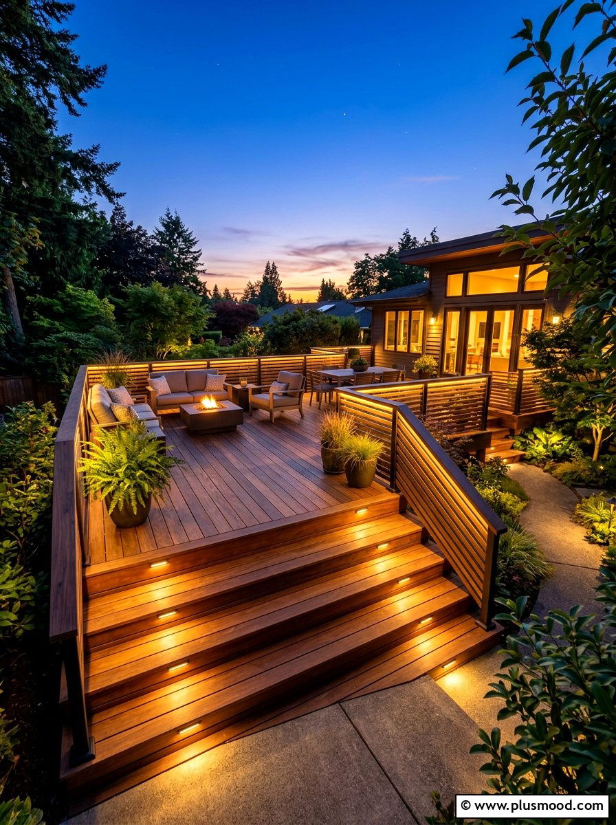 Solar Deck Lighting - 25 summer patio makeover ideas