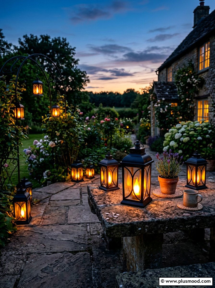 Solar Garden Lanterns - 25 summer patio ideas for small backyards