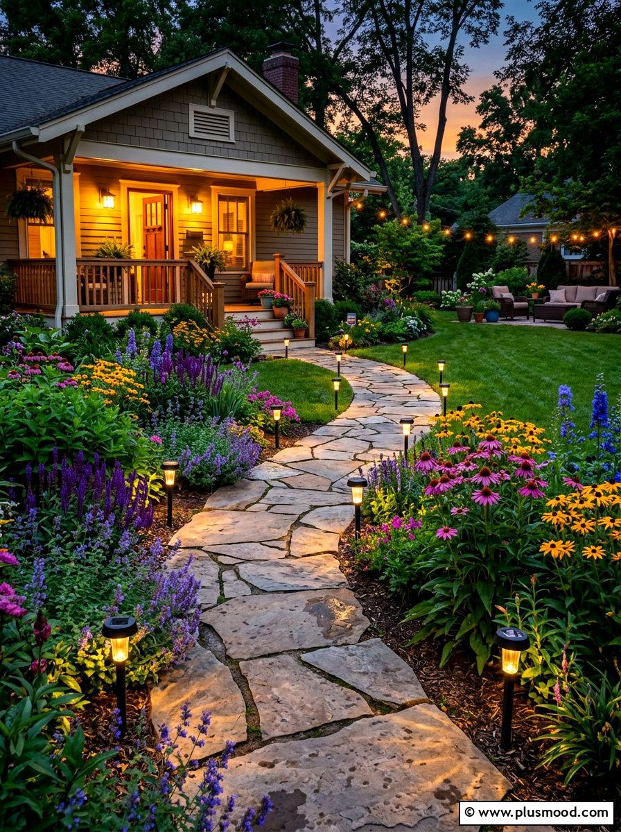 Solar Garden Path Lights - 25 summer backyard ideas on a budget