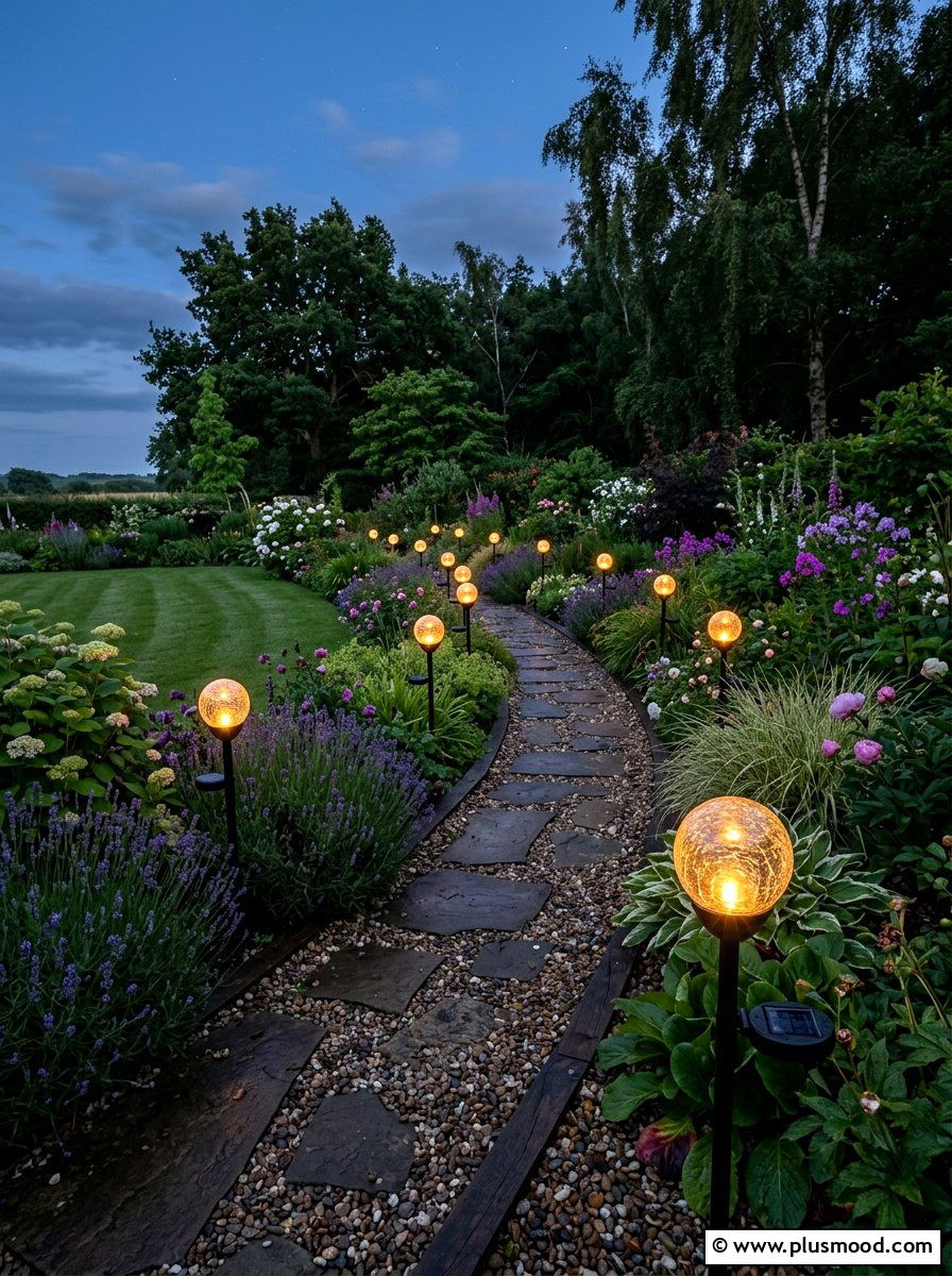 Solar Garden Stakes - 25 small backyard ideas for beginners