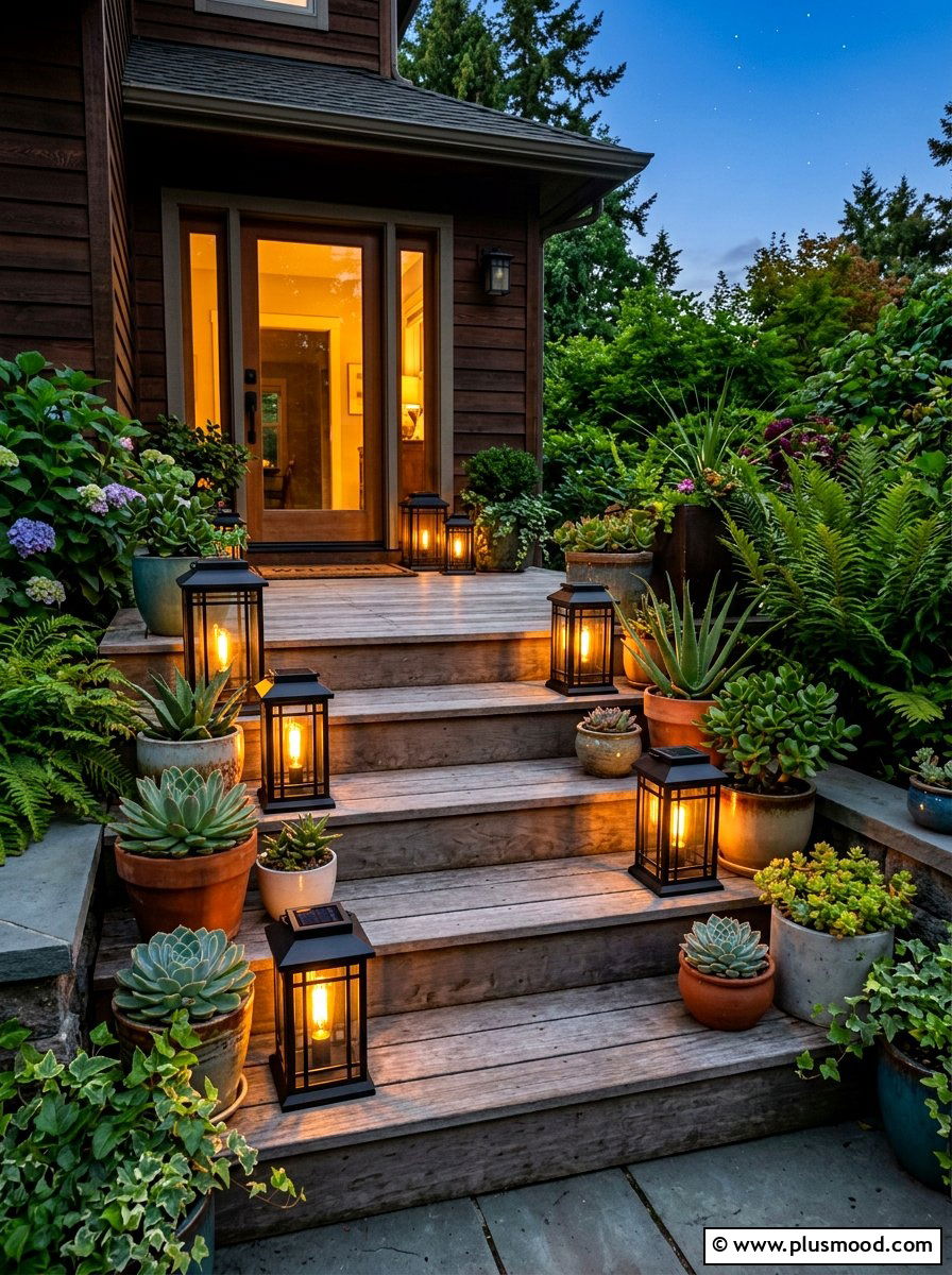 Solar Lantern Lighting - 25 cheap summer porch ideas