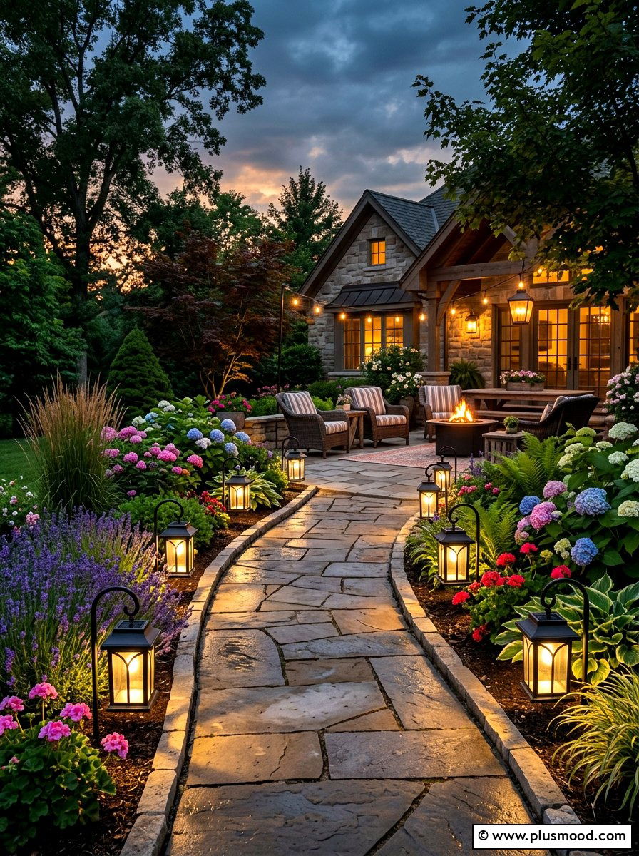 Solar Lantern Pathway - 25 summer patio party ideas