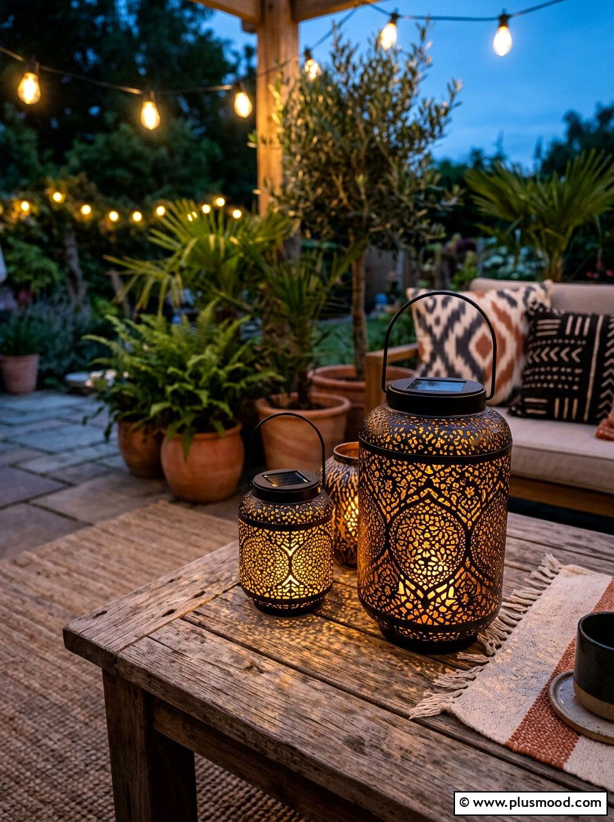 Solar Lanterns - 25 summer patio ideas for small spaces