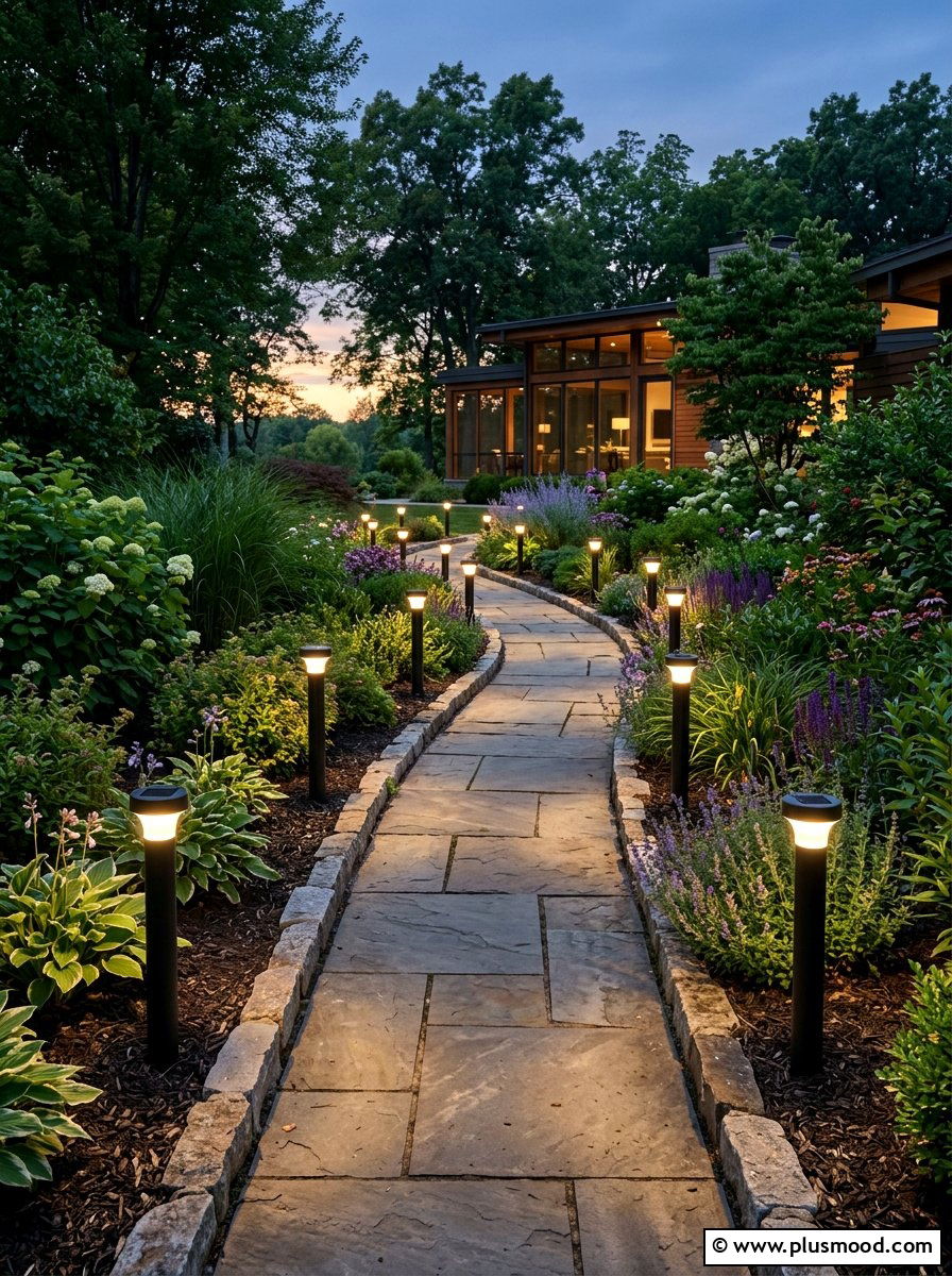 Solar Lighting Layout - 25 summer budget landscaping ideas